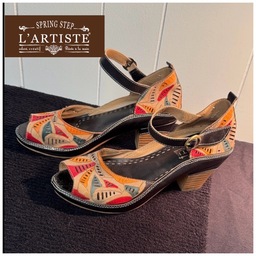 L'Artiste by Spring Step Avelle heeled sandals. Size 38